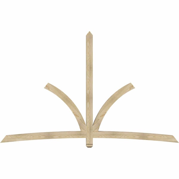 Ekena Millwork Davenport Rough Sawn Timber Gable Bracket, Douglas Fir, 108"W x 68"H x 4"D x 4"F, 15/12 Pitch GBW108X68X0404DAV00RDF - main